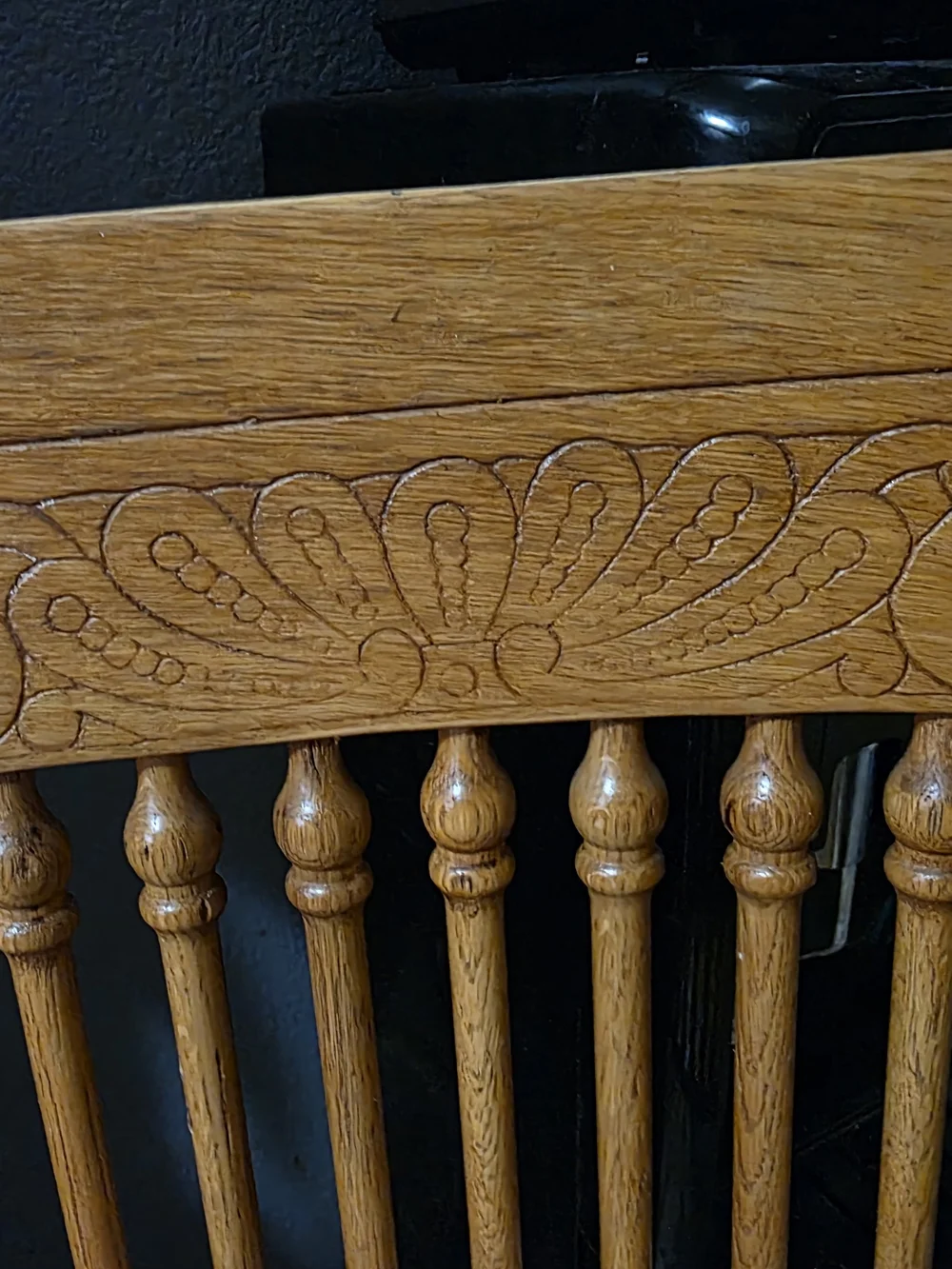 Vintage-Style Wooden High Chair in Honey Brown
